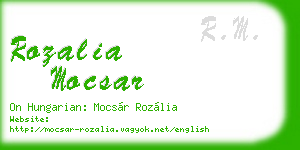 rozalia mocsar business card